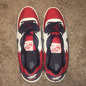 Nike air max/ red,white, and blue/ size 10 US